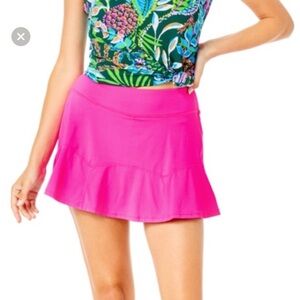 Lilly Pulitzer Pink Skater Skorts Mini Ruffled